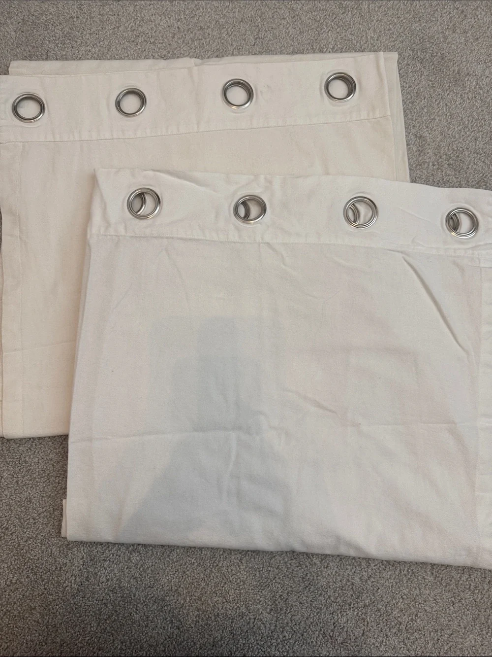 Neutral Cream Grommet Top Curtain Panel (2)